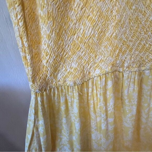 Revolve Sincerely Jules Yellow Spaghetti Strap Floral Flare Leg Jumpsuit - Picture 6 of 9